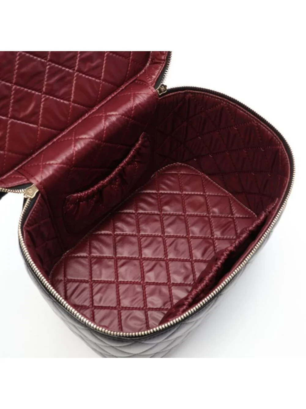 Chanel Handbag Quilted Black Lambskin Vanity